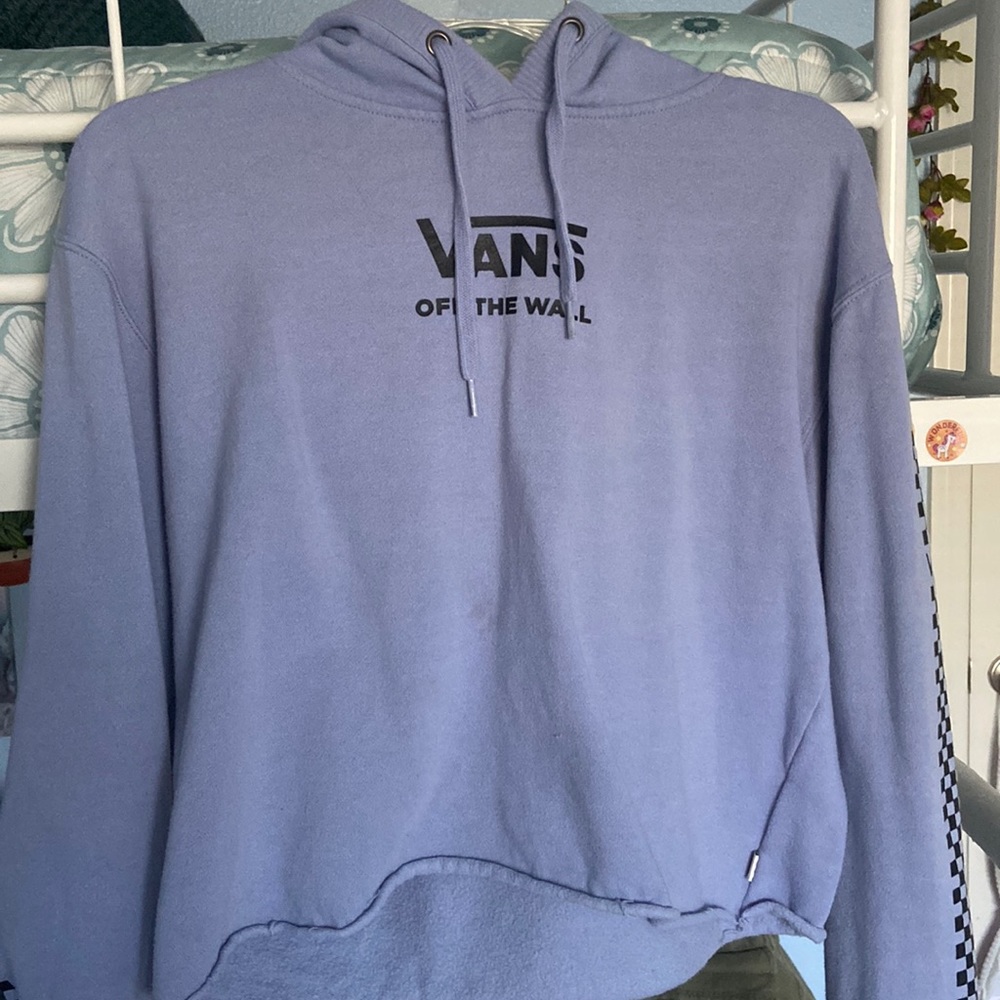 Purple Vans cropped hoodie